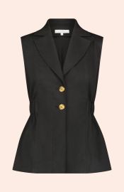 Linen Vest Pearl by Lela Rose at Pearl by Lela Rose